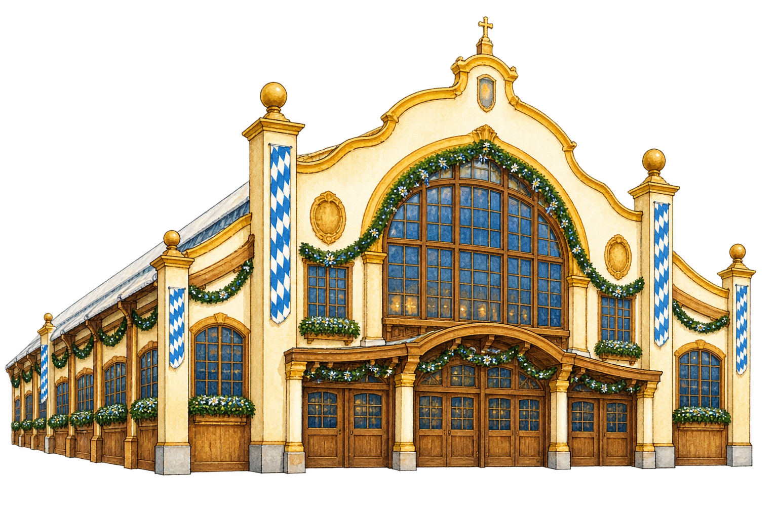 Augustiner-Festhalle tent facade