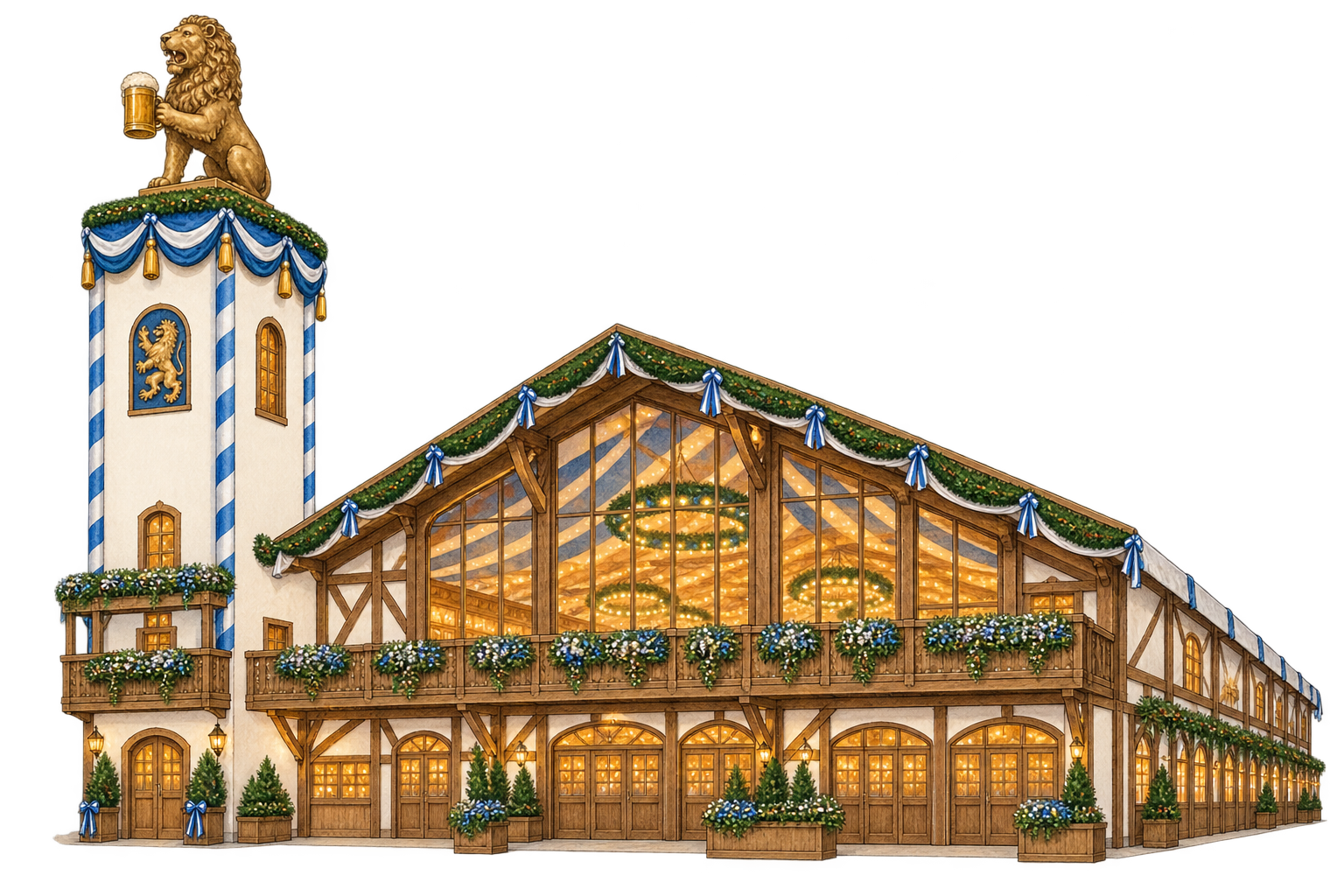 Löwenbräu-Festzelt tent facade